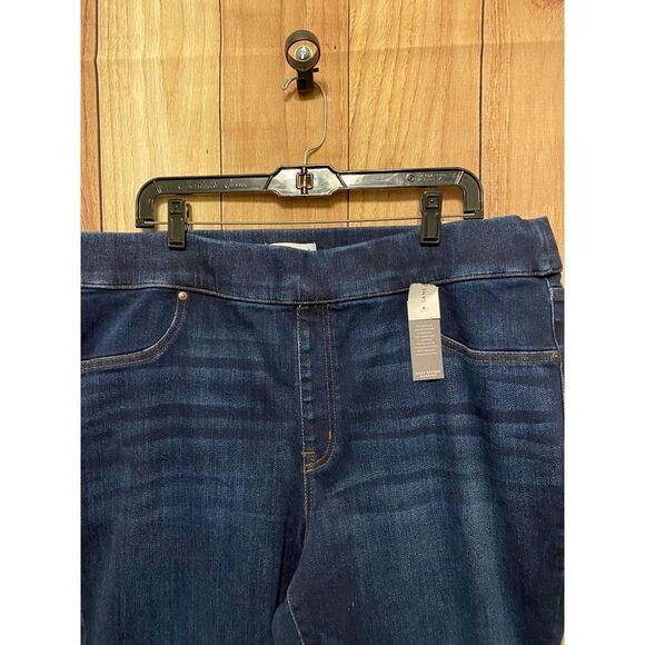 Lane Bryant 22 Pull-On High-Rise Rhinestone Embellished Jegging NWT Blue Demin - Picture 6 of 11